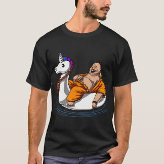 Buddha Riding Unicorn Float T-Shirt