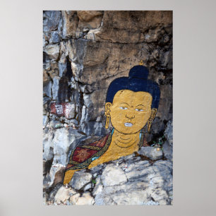 Buddha Rock Painting Poster