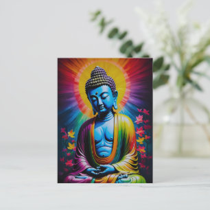 Buddha Sacred Rays of Peace Holiday Postcard