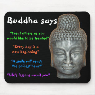 Buddha says mouse pad