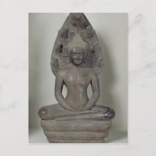 Buddha seated in meditation on the Naga, Angkor Postcard