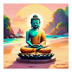Buddha - Serene Shores of Enlightenment Photo Print