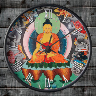 Buddha Shakyamuni, Nepal, Tibetan Buddhism Round Clock
