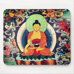 Buddha Shakyamuni painting, Himalayas - Nepal Mouse Pad