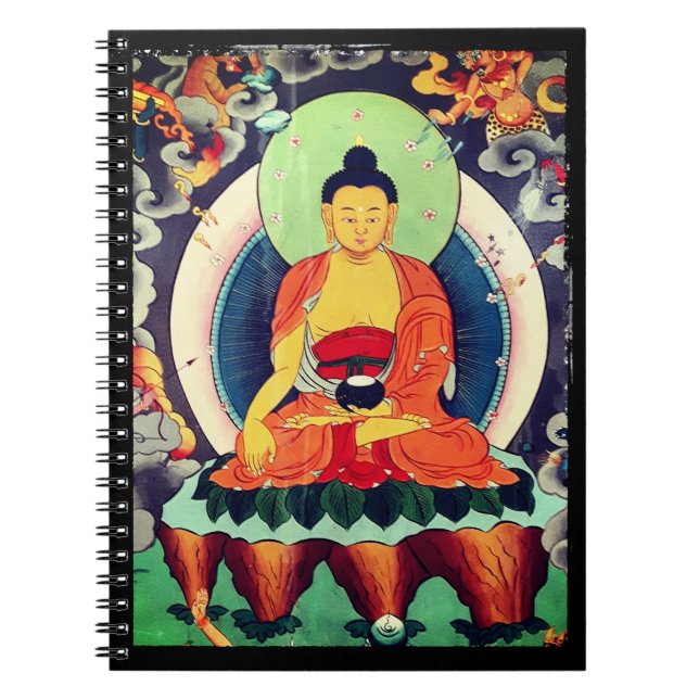 Buddha Shakyamuni painting, Himalayas - Nepal Notebook (Front)