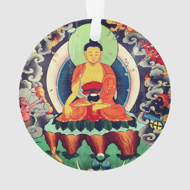 Buddha Shakyamuni painting, Himalayas - Nepal Ornament (Back)