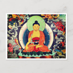 Buddha Shakyamuni painting, Himalayas, Nepal  Postcard