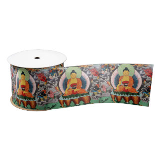 Buddha Shakyamuni Ribbon, large, Tibet / Nepal Satin Ribbon