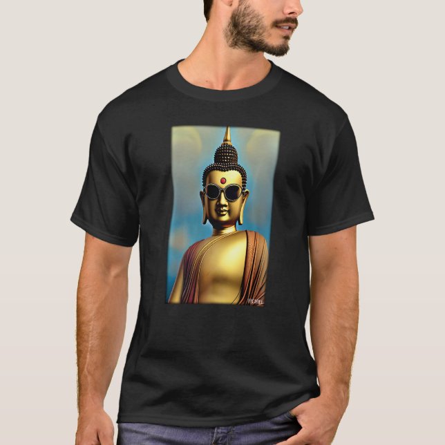 Buddha Siddhartha Gautama Sunglasses Religion Indi T-Shirt (Front)