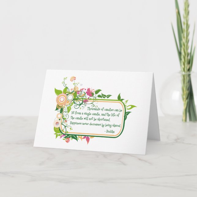 Buddha Single Candle Quote Card (Front)