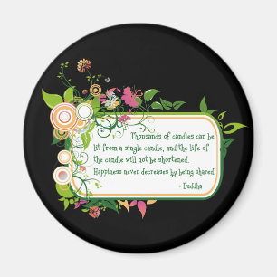 Buddha Single Candle Quote Magnet