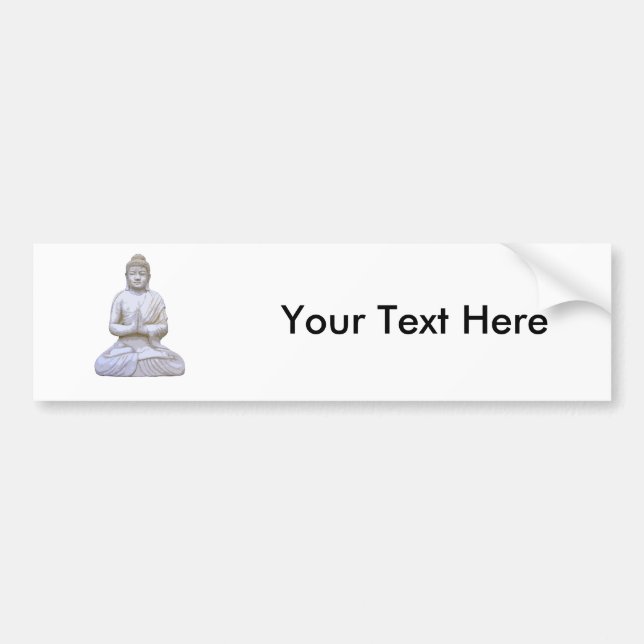 Buddha Sitting ~ Buddhist Buddhism Bumper Sticker (Front)