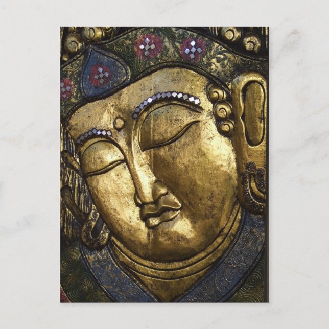 Buddha Sleeping Meditating Praying Eyes Closed Postcard (Front)