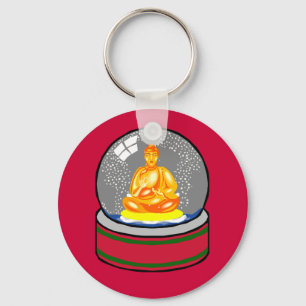 Buddha Snow Globe Key Ring