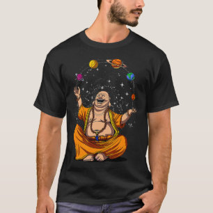 Buddha Space Planets Juggling Zen Yoga Meditation T-Shirt