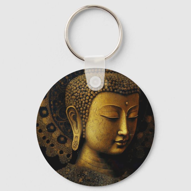 Buddha, Spiritual Meditation Key Ring (Front)