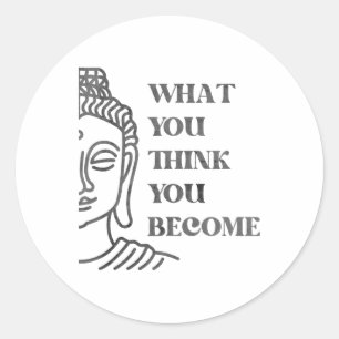Buddha Spiritual Quote, Buddhism Vintage, We Love  Classic Round Sticker
