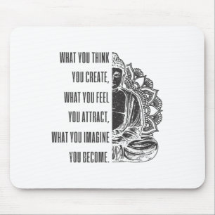 Buddha Spiritual Saying Mandala Buddhism Yoga Gift Mouse Pad