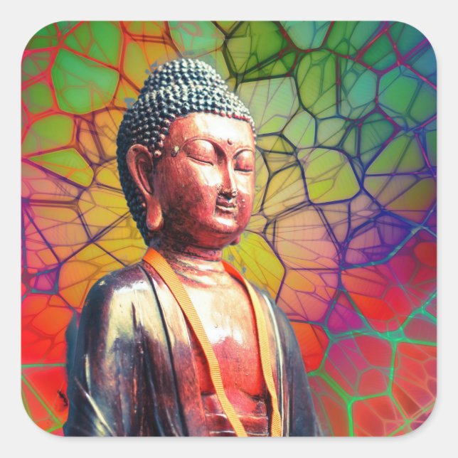 Buddha Square Sticker (Front)