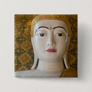 Buddha State Portrait 15 Cm Square Badge