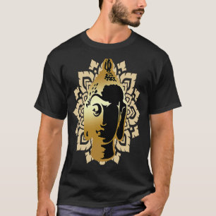 Buddha Statue Head Mandala Meditation Taoist Zen B T-Shirt