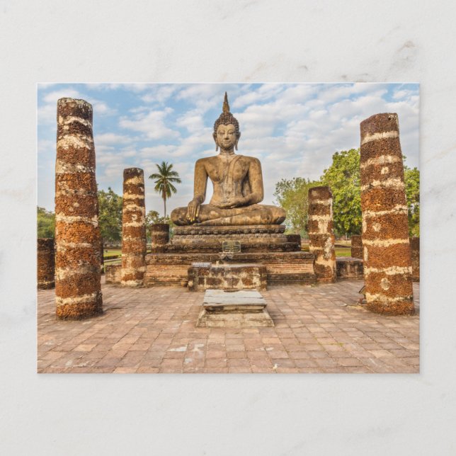 Buddha statue, Wat Mahathat Postcard (Front)