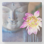 Buddha statue with dahlia