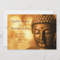 Buddha Statue with Golden Bokeh Wedding