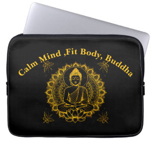 Buddha Statue With Lotus  Laptop Sleeve