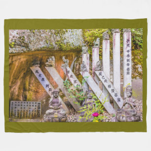 Buddha statues at Senko-ji temple Fleece Blanket
