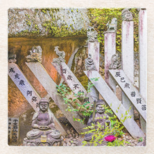 Buddha statues at Senko-ji temple Glass Coaster