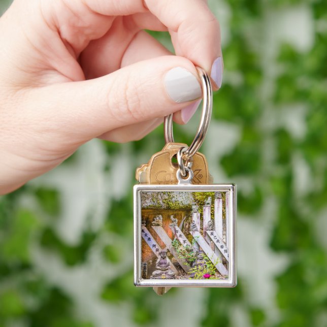 Buddha statues at Senko-ji temple Key Ring (Hand)