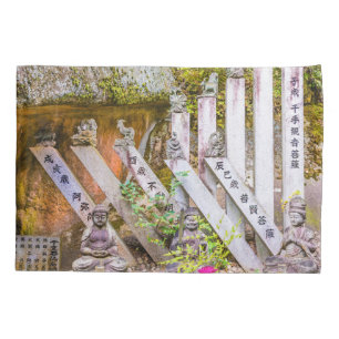 Buddha statues at Senko-ji temple Pillowcase