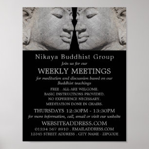 Buddha Statues, Buddhist Group Advertising Poster
