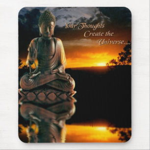 Buddha Sunset w/ quote Mouse Pad