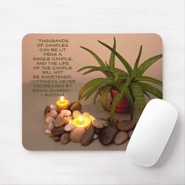Buddha Template Quote Still Life Photography Mouse Pad (With Mouse)