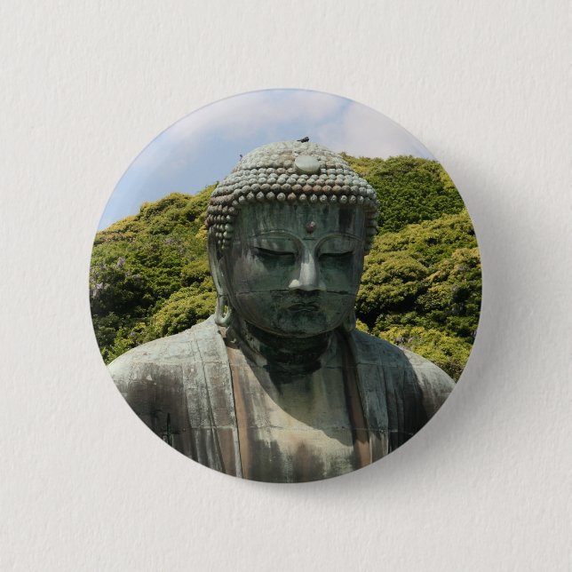 buddha thoughts 6 cm round badge (Front)