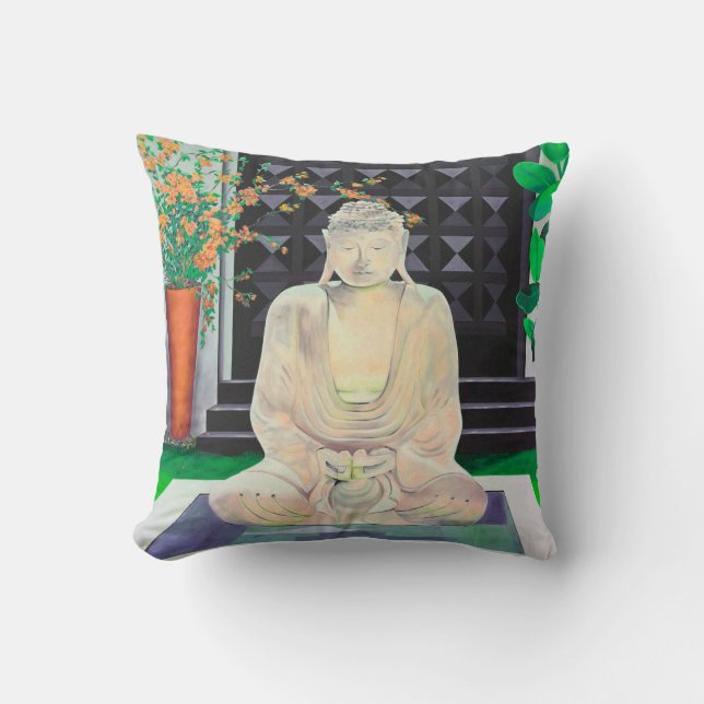 Buddha Throw Pillow (Front)