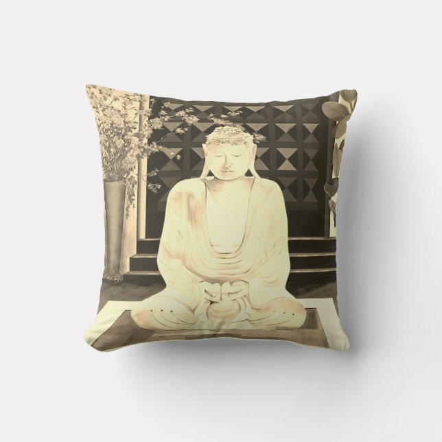 Buddha Throw Pillow (Front)