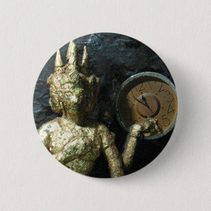 Buddha Time ... Thailand 6 Cm Round Badge