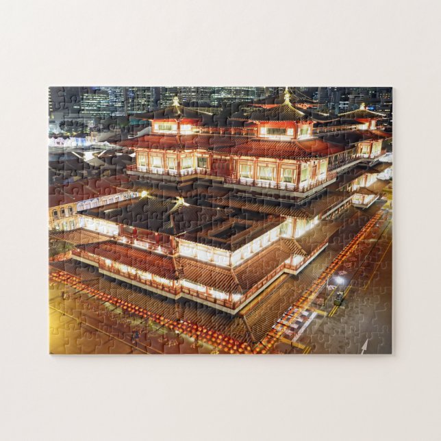Buddha Tooth Relic Singapore. Jigsaw Puzzle (Horizontal)