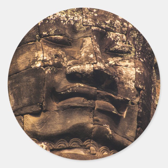 Buddha Totem at Angkor Wat - Sticker circle (Front)