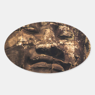 Buddha Totem at Angkor Wat - Sticker Oval