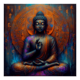 BUDDHA  TRANSCENDENTAL ART #9 POSTER