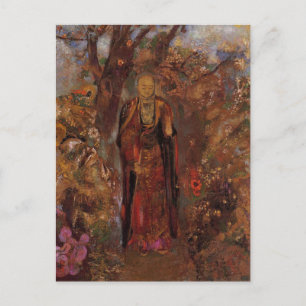 Buddha Walking Among the Flowers by Odilon Redon Postcard