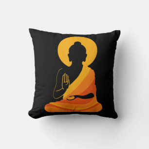 Buddha YingYang Zen Yoga, Relax, Enjoy Life Cushion