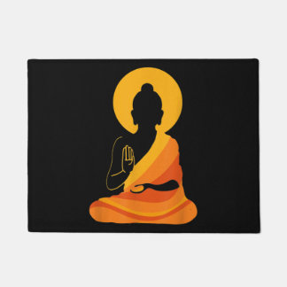Buddha YingYang Zen Yoga, Relax, Enjoy Life Doormat