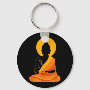 Buddha YingYang Zen Yoga, Relax, Enjoy Life Key Ring