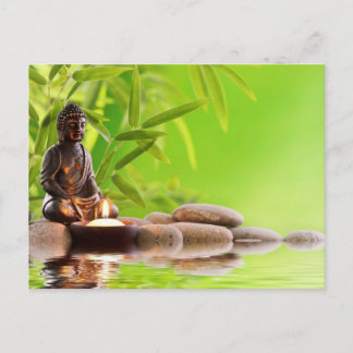 buddha zen serenity garden postcard