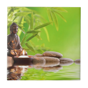 buddha zen serenity garden tile